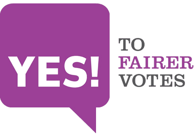 YES! To Fairer Votes logo